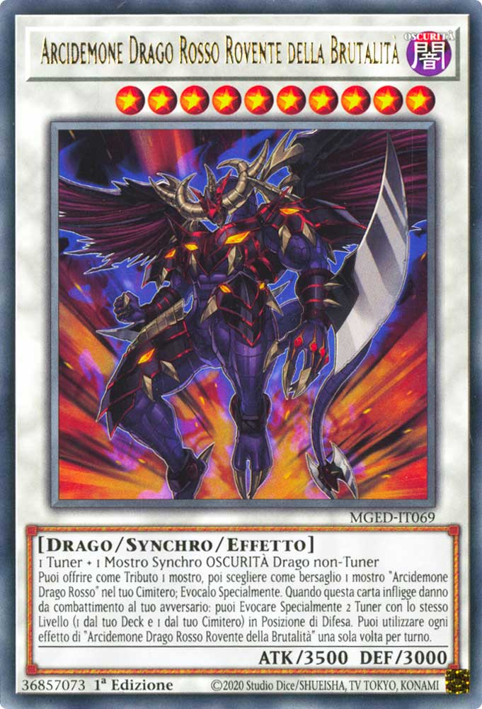 MGED-IT069 Arcidemone Drago Rosso Rovente della Brutalita' rara 1a Edizione (IT) -NEAR MINT-