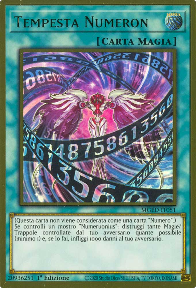 MGED-IT051 Tempesta Numeron premium rara oro 1a Edizione (IT) -NEAR MINT-