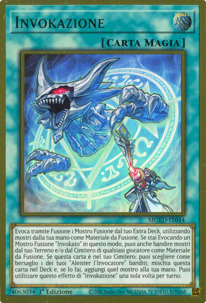 MGED-IT044 Invokazione premium rara oro 1a Edizione (IT) -NEAR MINT-