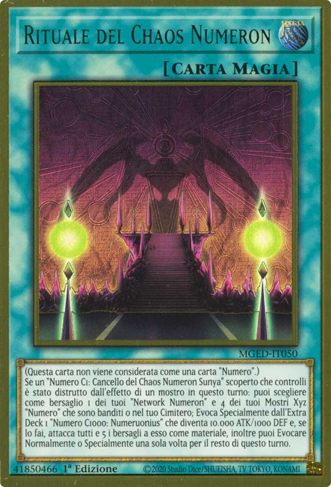 MGED-IT050 Rituale del Chaos Numeron premium rara oro 1a Edizione (IT) -NEAR MINT-