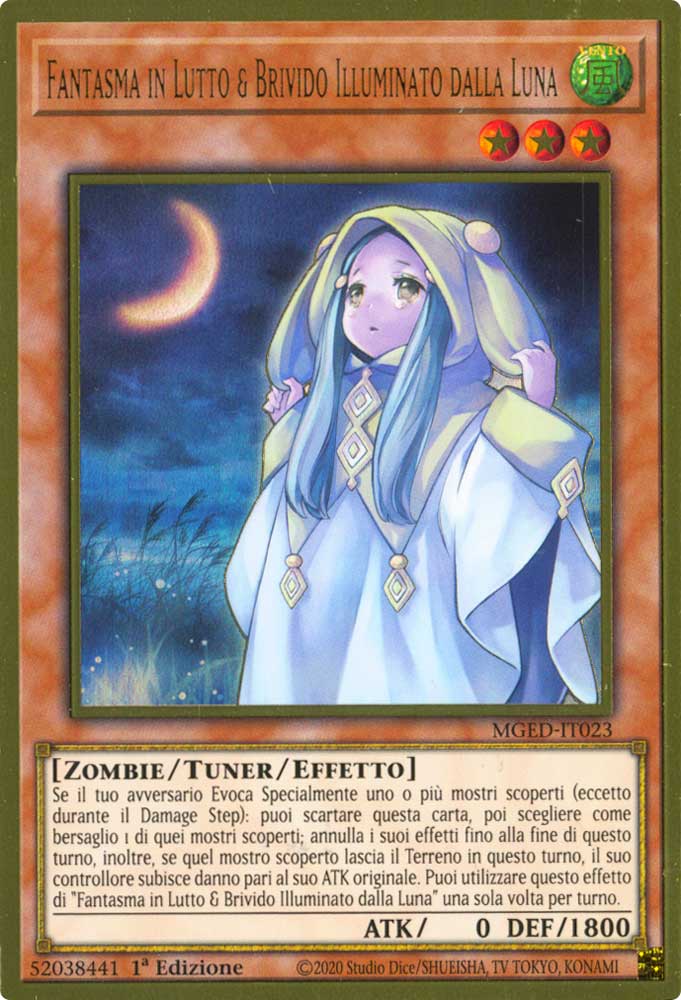 MGED-IT023 Fantasma in Lutto & Brivido Illuminato dalla Luna premium rara oro 1a Edizione (IT) -NEAR MINT-