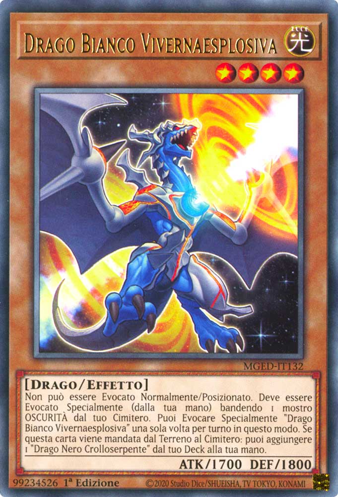 MGED-IT132 Drago Bianco Vivernaesplosiva rara 1a Edizione (IT) -NEAR MINT-