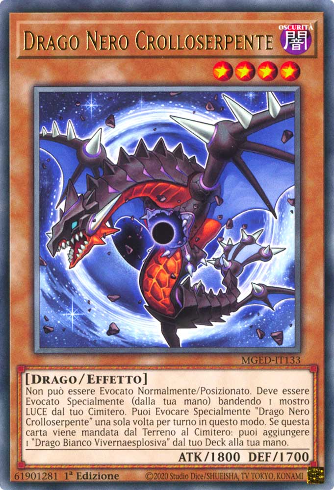 MGED-IT133 Drago Nero Crolloserpente rara 1a Edizione (IT) -NEAR MINT-