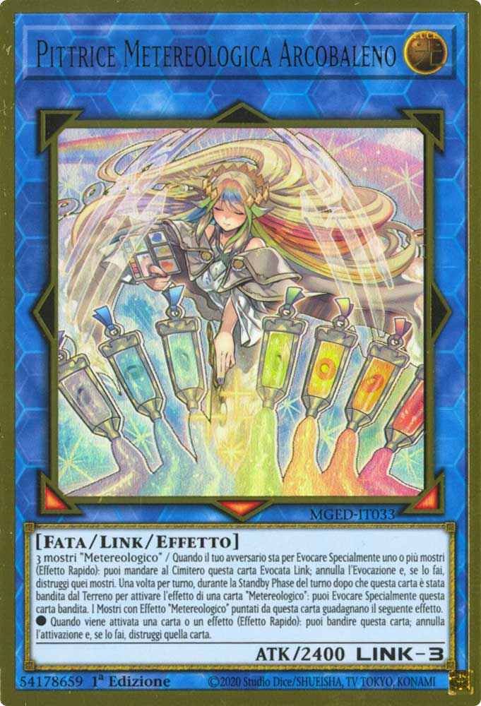 MGED-IT033 Pittrice Metereologica Arcobaleno premium rara oro 1a Edizione (IT) -NEAR MINT-