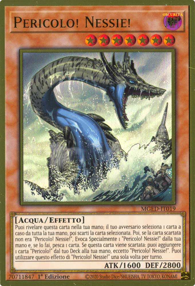 MGED-IT019 Pericolo! Nessie! premium rara oro 1a Edizione (IT) -NEAR MINT-