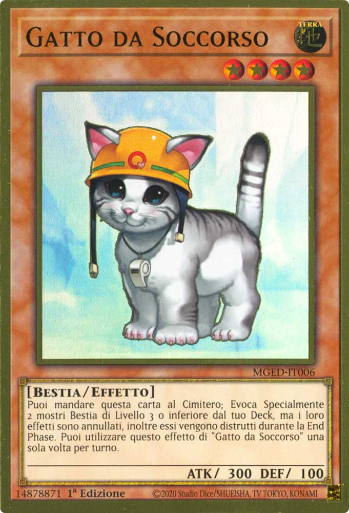 MGED-IT006 Gatto da Soccorso premium rara oro 1a Edizione (IT) -NEAR MINT-