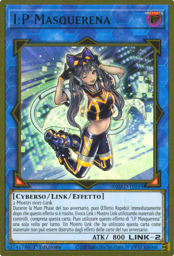 MGED-IT035 I:P Masquerena premium rara oro 1a Edizione (IT) -NEAR MINT-