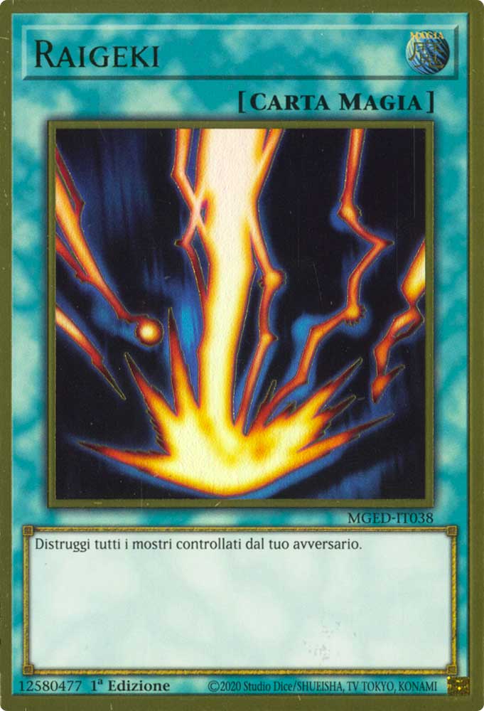 MGED-IT038 Raigeki premium rara oro 1a Edizione (IT) -NEAR MINT-