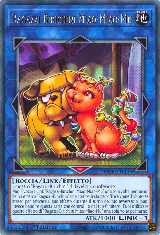 MGED-IT116 Ragazzi-Birichini Miao-Miao-Mu rara 1a Edizione (IT) -NEAR MINT-