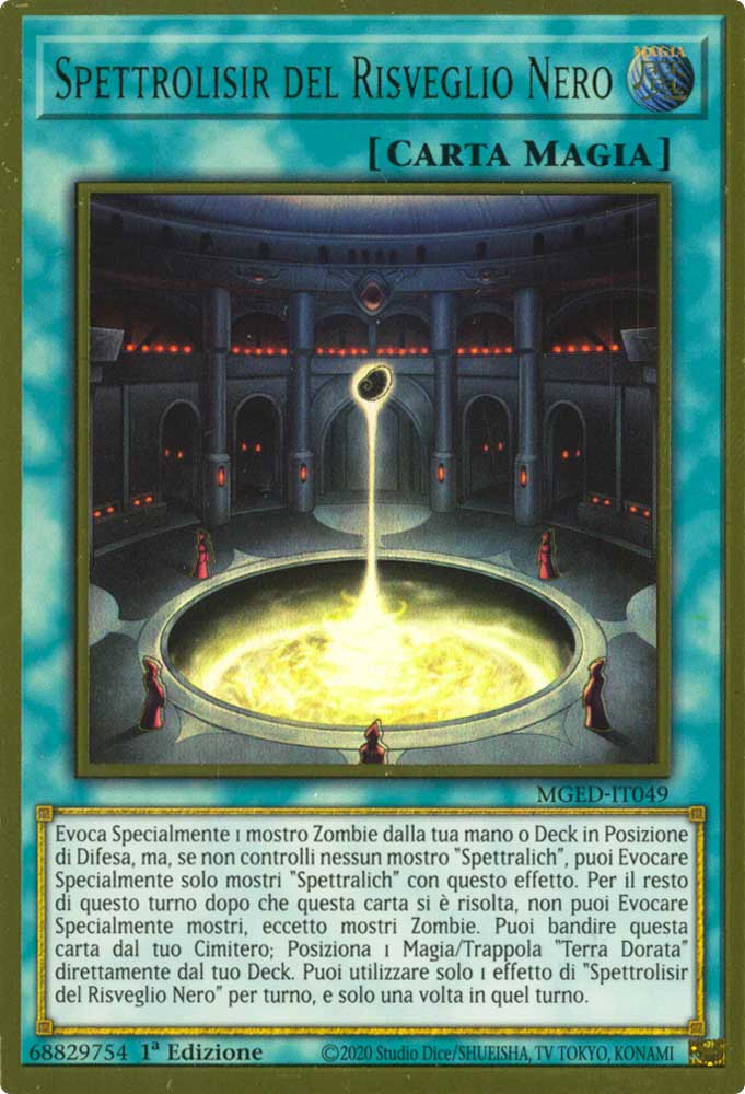 MGED-IT049 Spettrolisir del Risveglio Nero premium rara oro 1a Edizione (IT)  -GOOD-