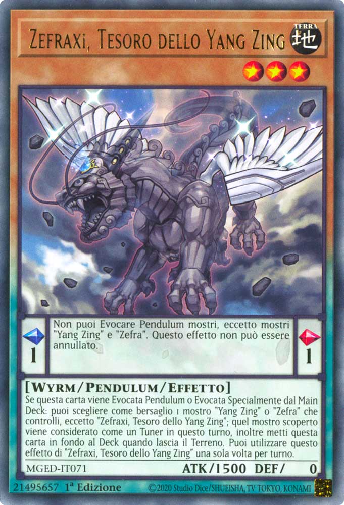 MGED-IT071 Zefraxi, Tesoro dello Yang Zing rara 1a Edizione (IT) -NEAR MINT-