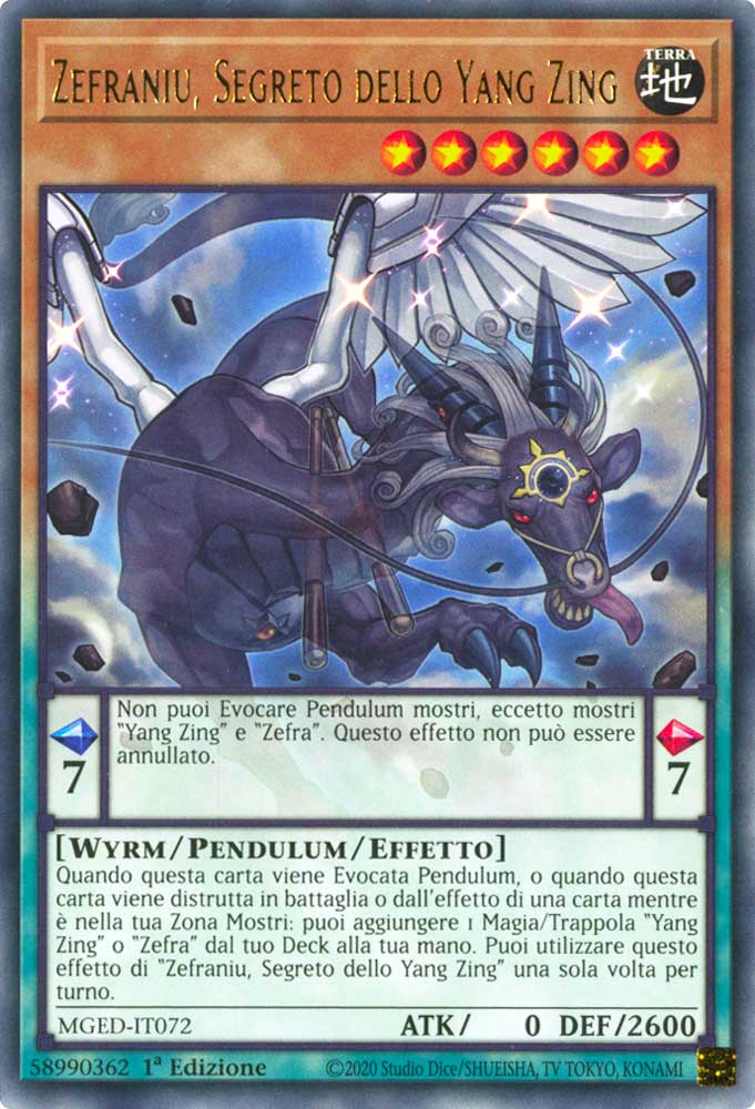 MGED-IT072 Zefraniu, Segreto dello Yang Zing rara 1a Edizione (IT) -NEAR MINT-