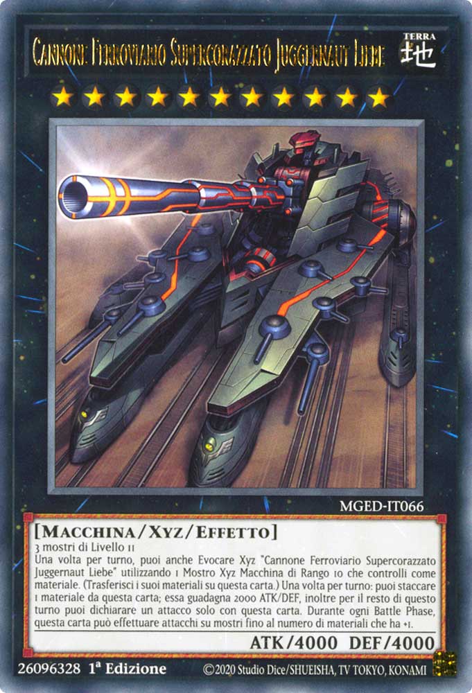 MGED-IT066 Cannone Ferroviario Supercorazzato Juggernaut Liebe rara 1a Edizione (IT) -NEAR MINT-