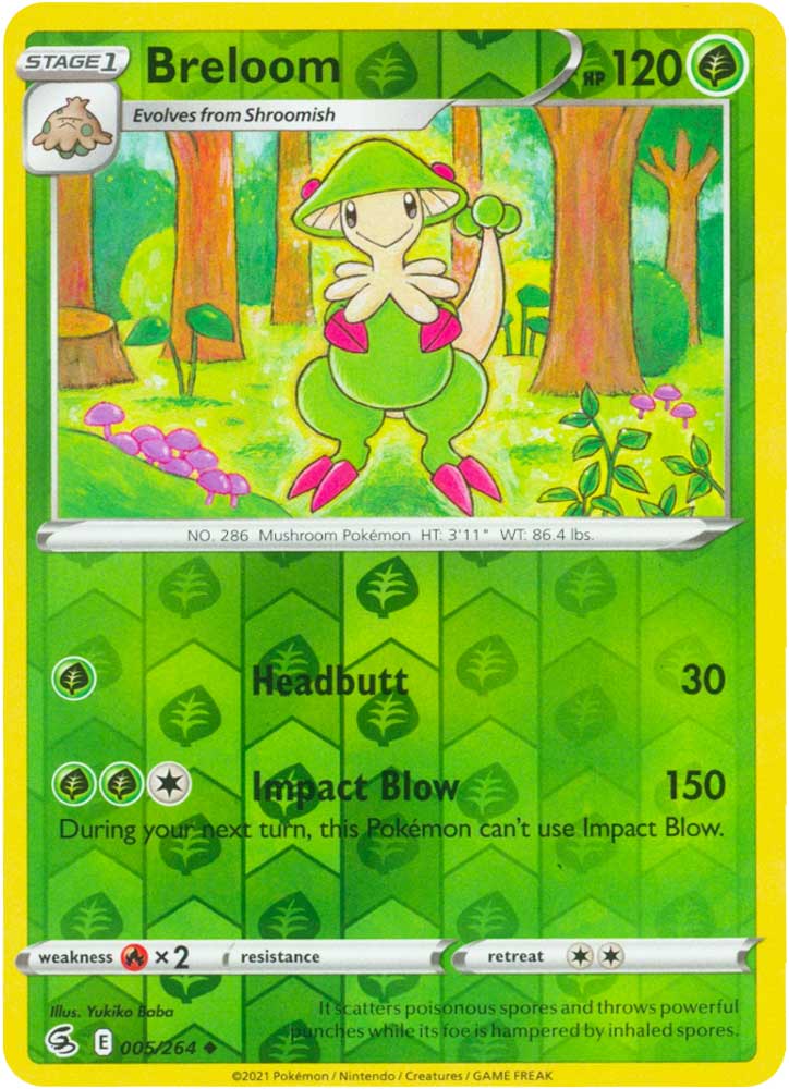 005 / 264 Breloom Non Comune Reverse foil (EN) -NEAR MINT-