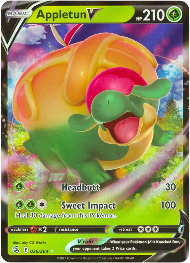 026 / 264 Appletun V Rara Holo V foil (EN) -NEAR MINT-
