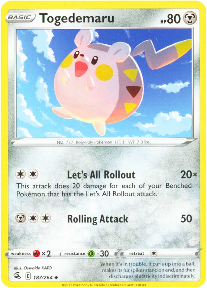 187 / 264 Togedemaru Non Comune normale (EN) -NEAR MINT-