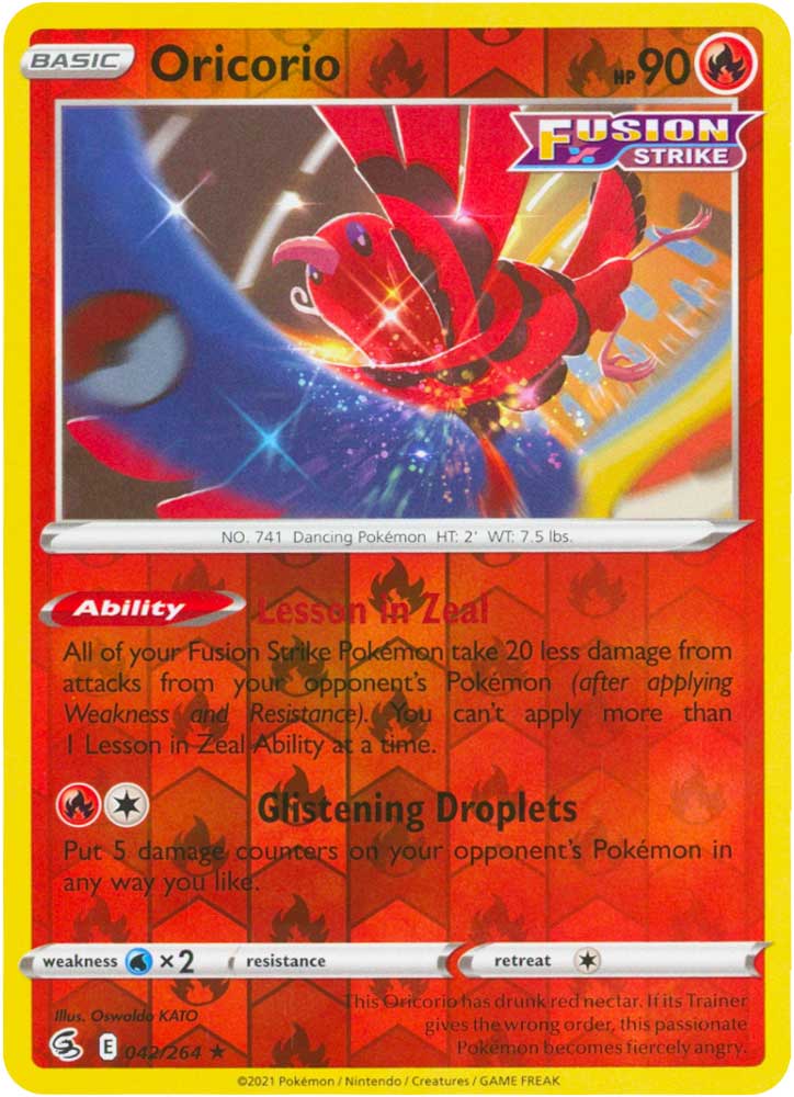 042 / 264 Oricorio Rara Reverse foil (EN) -NEAR MINT-