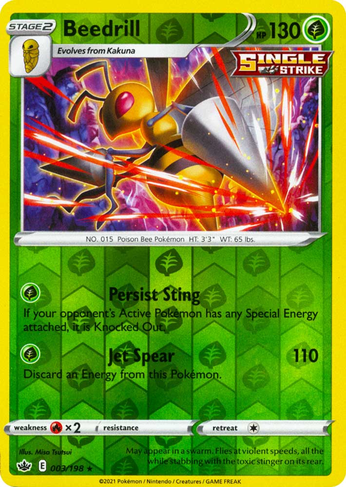 003 / 198 Beedrill Rara Holo Reverse foil (EN) -NEAR MINT-