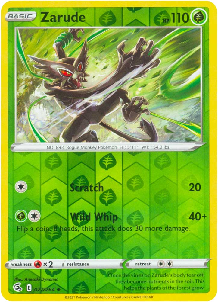 027 / 264 Zarude Non Comune Reverse foil (EN) -NEAR MINT-