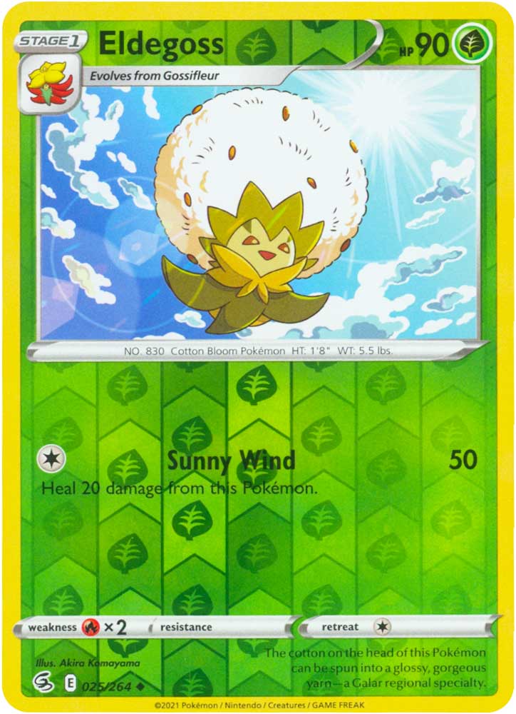 025 / 264 Eldegoss Non Comune Reverse foil (EN) -NEAR MINT-