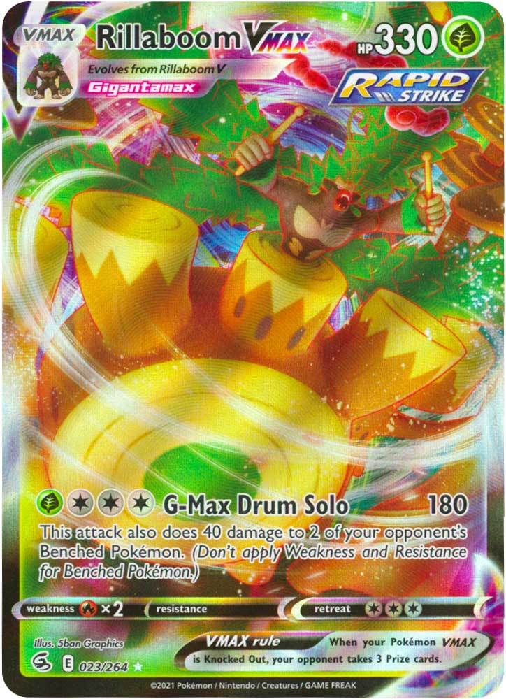 023 / 264 Rillaboom VMAX Rara Holo VMAX foil (EN) -NEAR MINT-