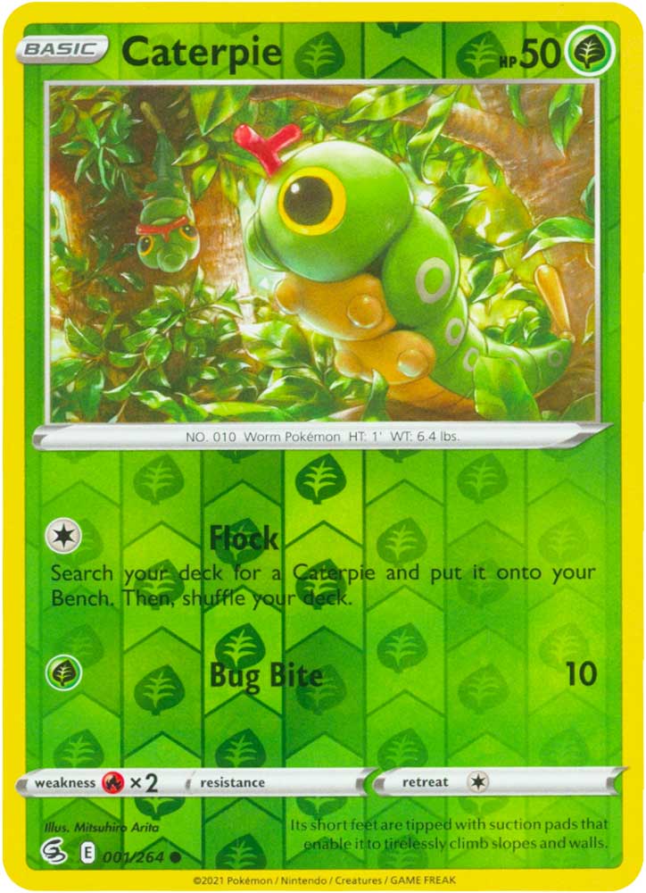 001 / 264 Caterpie Comune Reverse foil (EN) -NEAR MINT-
