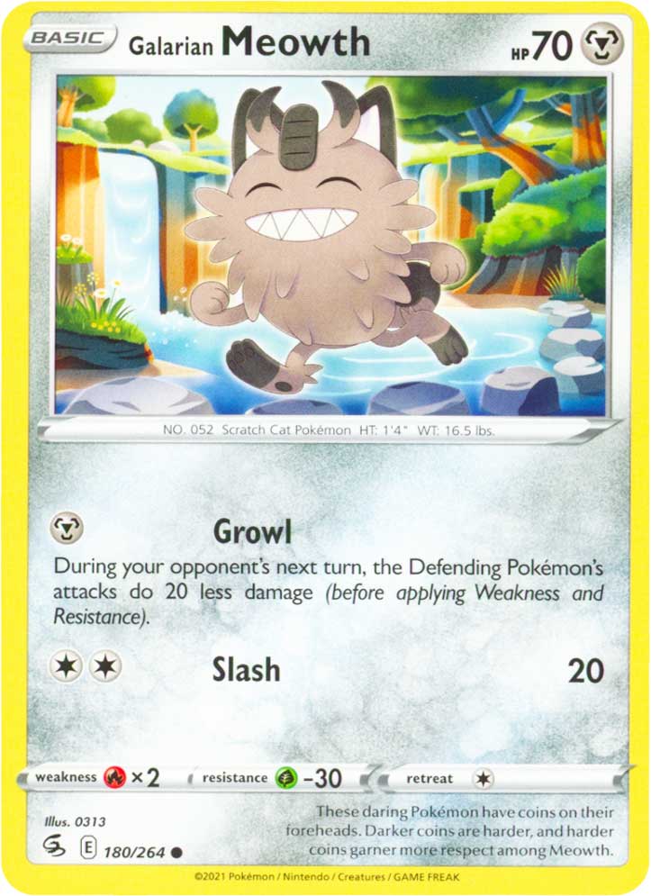 180 / 264 Galarian Meowth Comune normale (EN) -NEAR MINT-