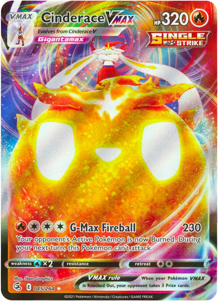 045 / 264 Cinderace VMAX Rara Holo VMAX foil (EN) -NEAR MINT-