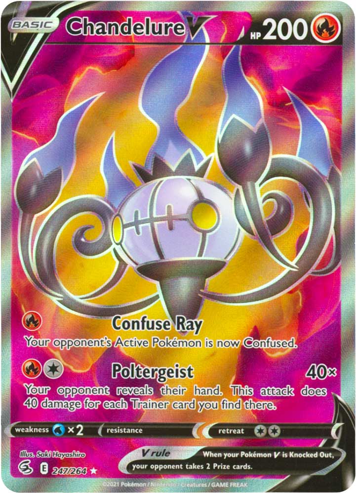 247 / 264 Chandelure V Ultra Rara V Full Art foil (EN) -NEAR MINT-