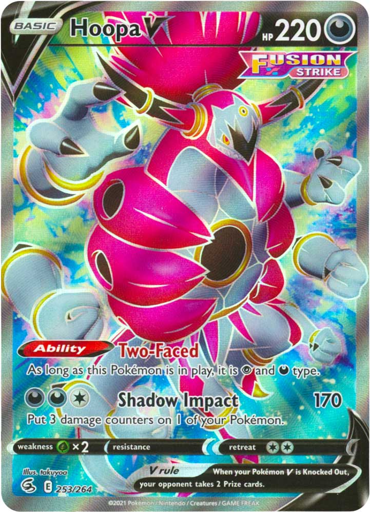253 / 264 Hoopa V Ultra Rara V Full Art foil (EN) -NEAR MINT-