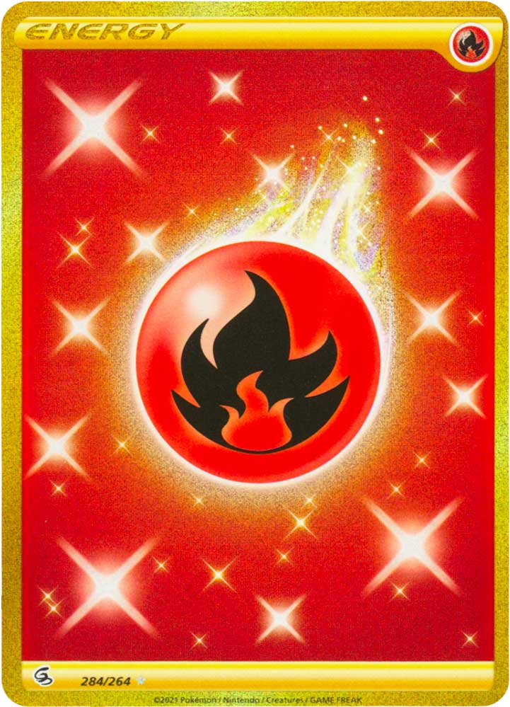 284 / 264 Fire Energy Rara Segreta Gold foil (EN) -NEAR MINT-