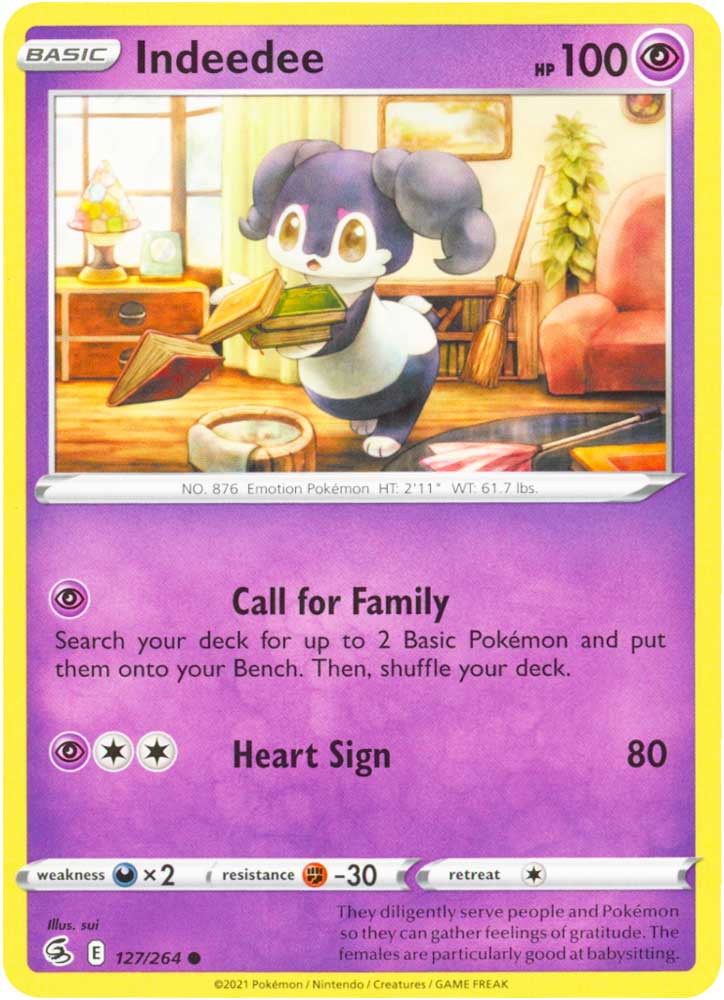 127 / 264 Indeedee Comune normale (EN) -NEAR MINT-
