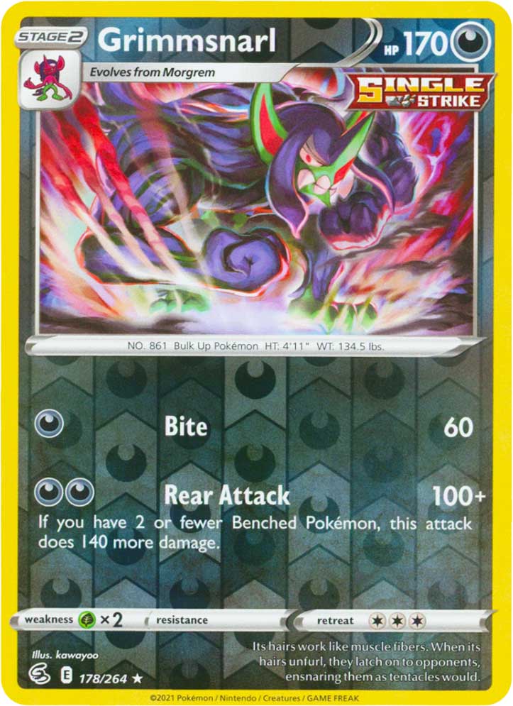 178 / 264 Grimmsnarl Rara Holo Reverse foil (EN) -NEAR MINT-
