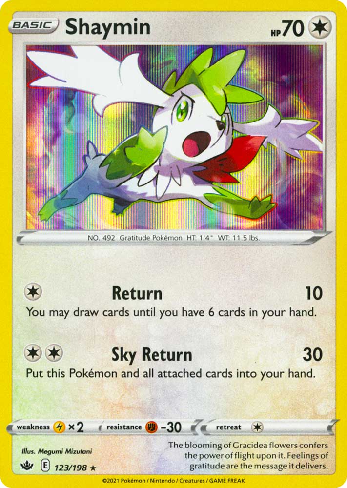 123 / 198 Shaymin Rara Holo foil (EN) -NEAR MINT-