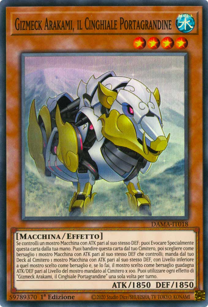 DAMA-IT018 Gizmeck Arakami, il Cinghiale Portagrandine super rara 1a Edizione (IT) -NEAR MINT-