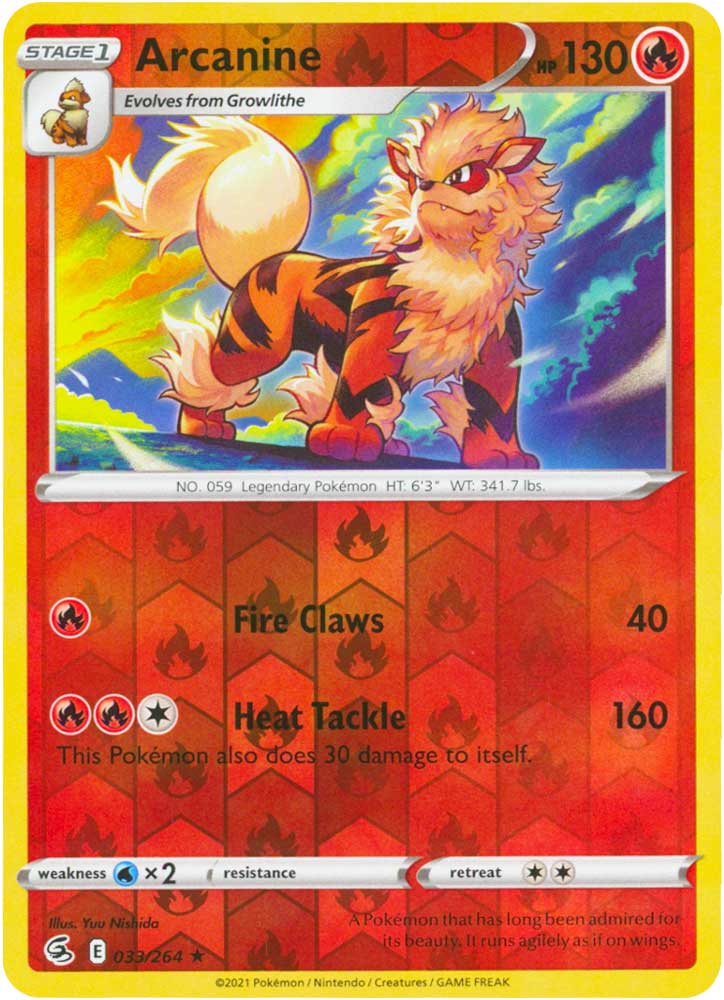 033 / 264 Arcanine Rara Reverse foil (EN) -NEAR MINT-