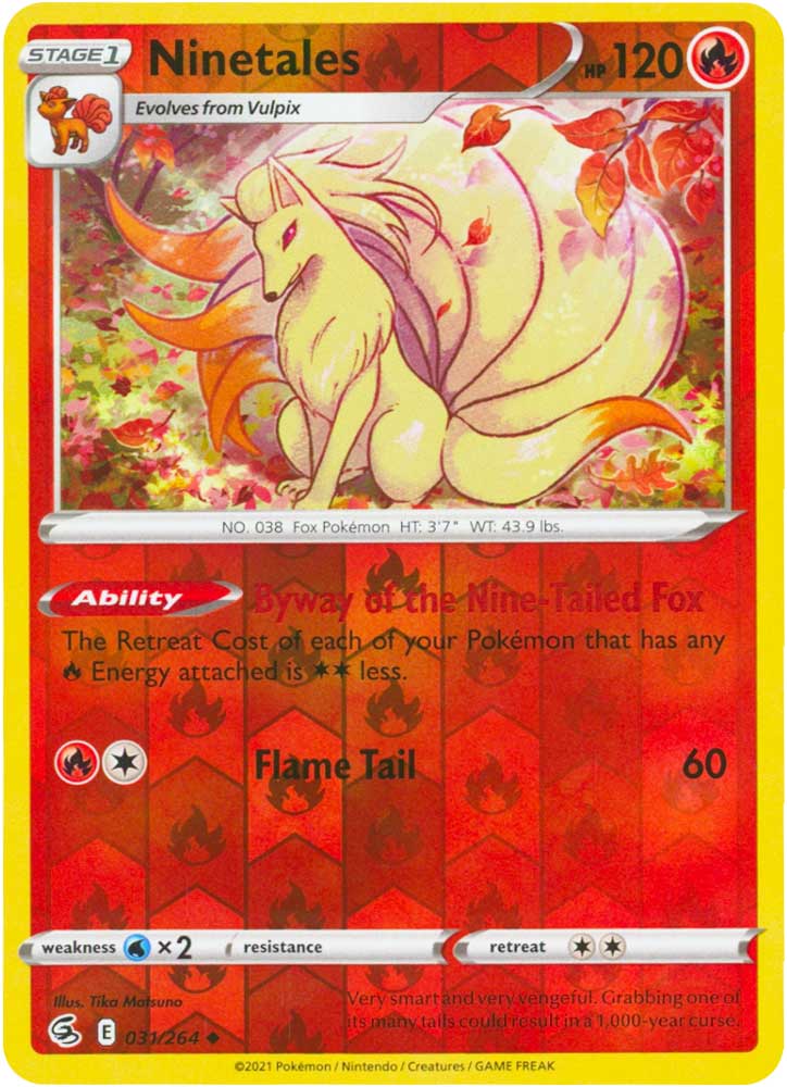 031 / 264 Ninetales Non Comune Reverse foil (EN) -NEAR MINT-