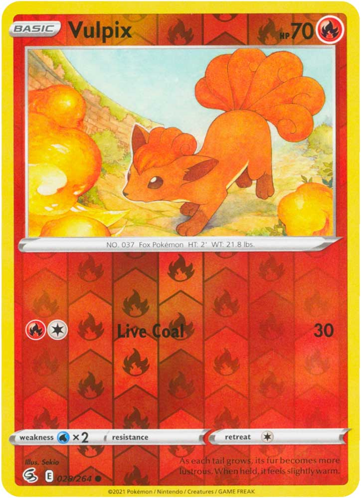 028 / 264 Vulpix Comune Reverse foil (EN) -NEAR MINT-