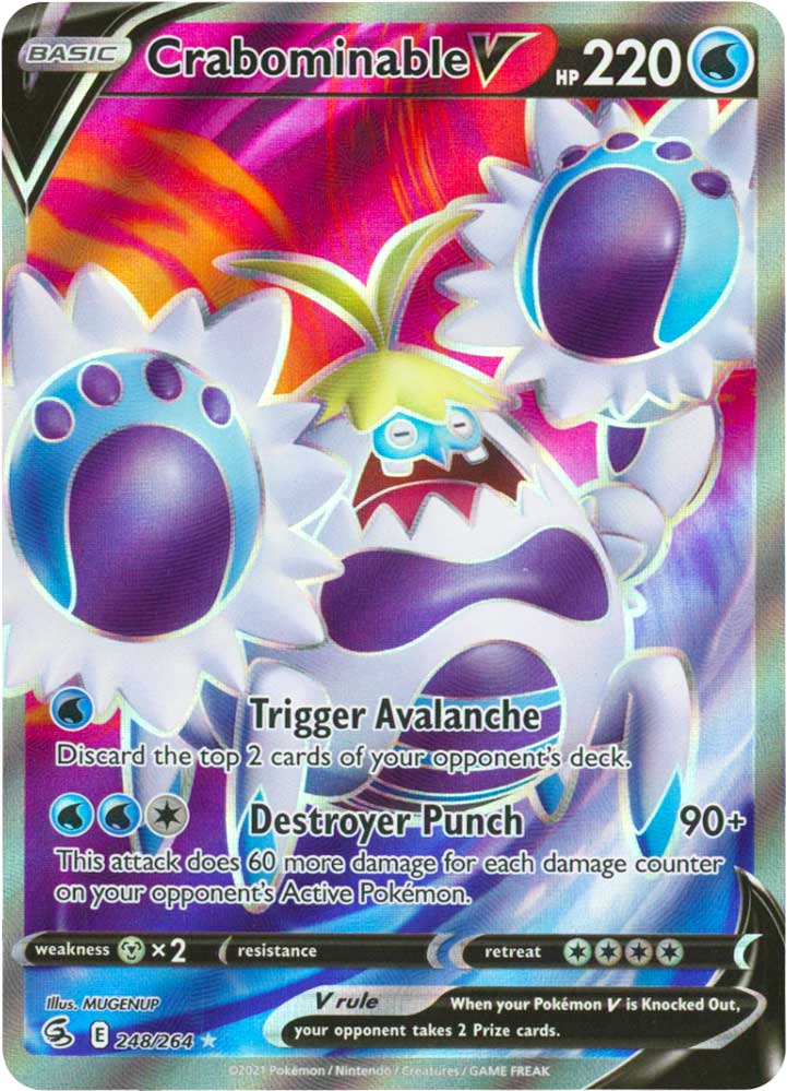 248 / 264 Crabominable V Ultra Rara V Full Art foil (EN) -NEAR MINT-