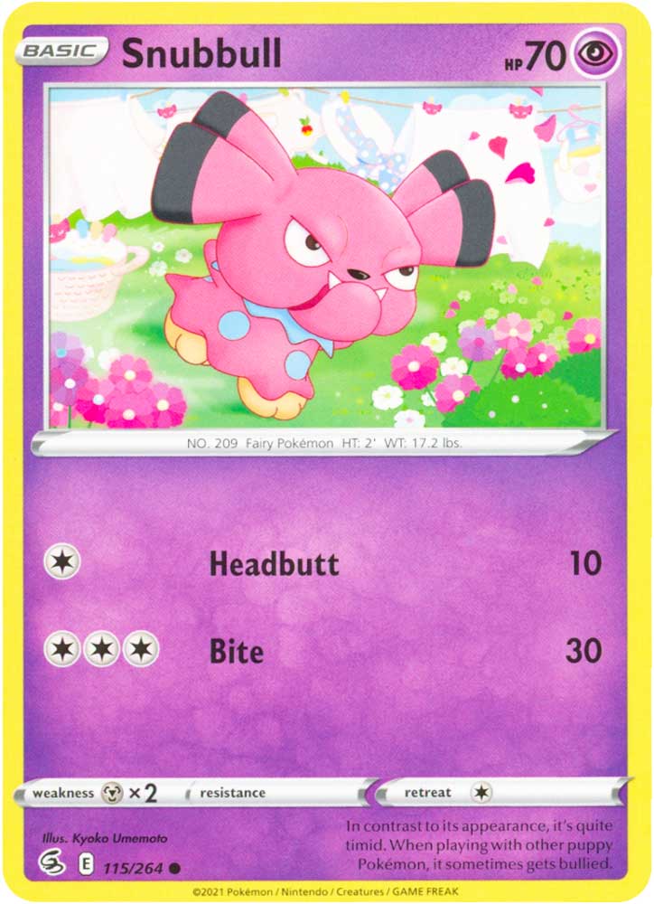 115 / 264 Snubbull Comune normale (EN) -NEAR MINT-