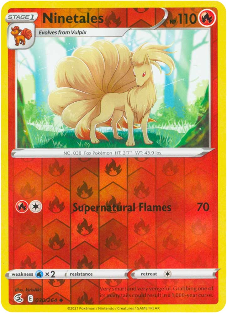 030 / 264 Ninetales Non Comune Reverse foil (EN) -NEAR MINT-