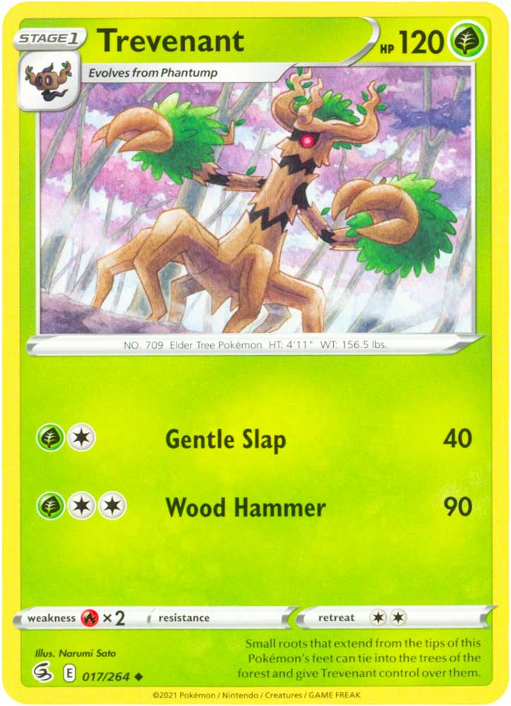 017 / 264 Trevenant Non Comune normale (EN) -NEAR MINT-