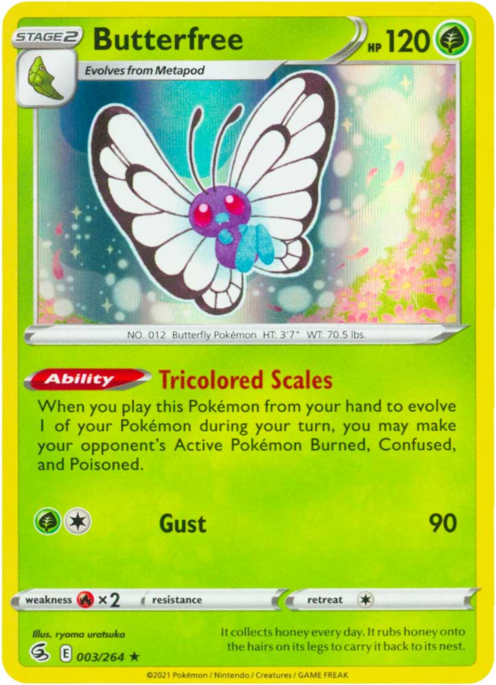 003 / 264 Butterfree Rara Holo foil (EN) -NEAR MINT-