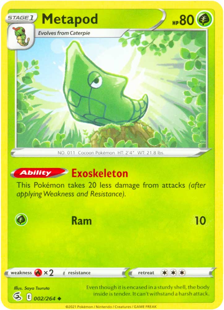 002 / 264 Metapod Non Comune normale (EN) -NEAR MINT-