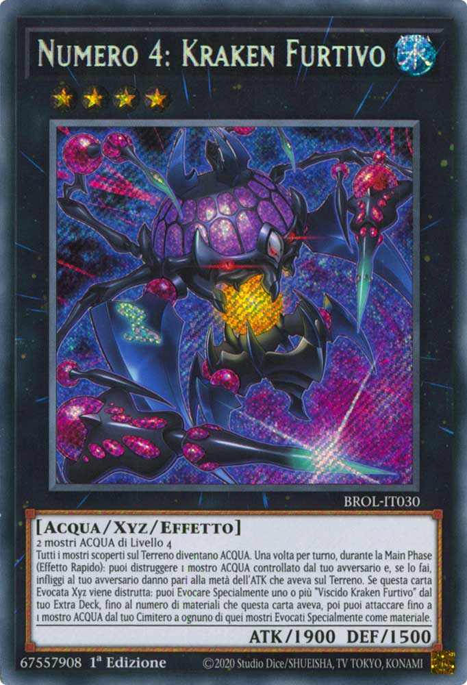 BROL-IT030 Numero 4: Kraken Furtivo rara segreta 1a Edizione (IT) -NEAR MINT-
