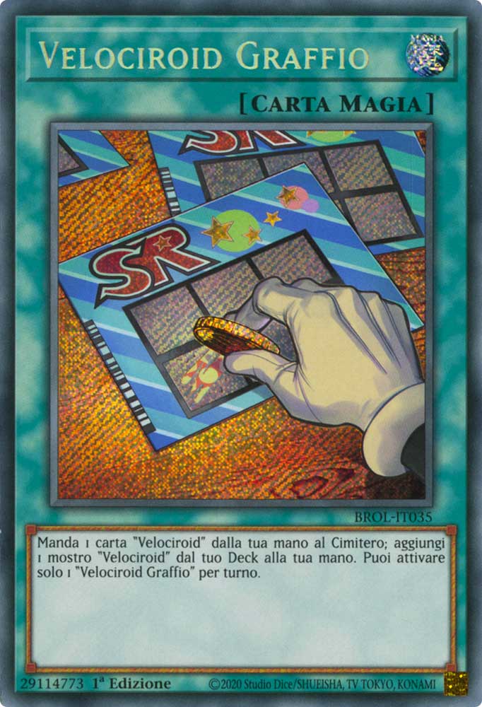 BROL-IT035 Velociroid Graffio rara segreta 1a Edizione (IT) -NEAR MINT-