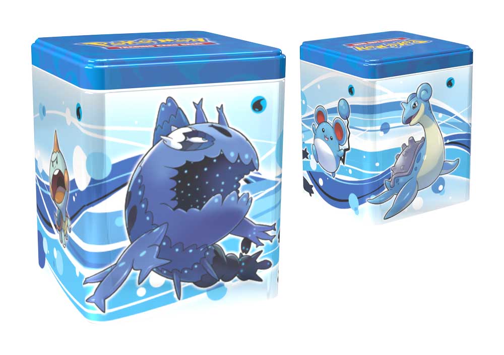 Stacking Tin Water Type (Wishiwashi, Chewtle, Lapras, e Marill) (EN)