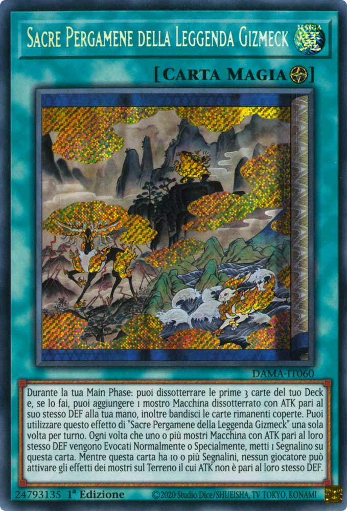 DAMA-IT060 Sacre Pergamene della Leggenda Gizmeck rara segreta 1a Edizione (IT) -NEAR MINT-