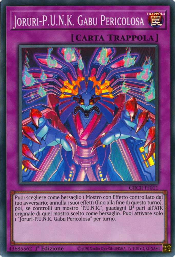 GRCR-IT011 Joruri-P.U.N.K. Gabu Pericolosa super rara 1a Edizione (IT) -NEAR MINT-