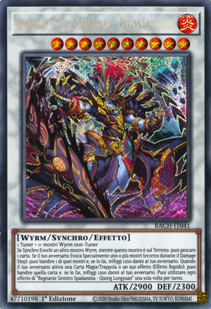 BACH-IT041 Regnante Sinistro Spadanima - Qixing Longyuan rara segreta 1a Edizione (IT) -NEAR MINT-